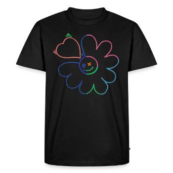 LA FLOEUR - T-shirt Premium bio Homme - noir - Devant - Nico (187cm)