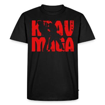 Krav Maga MMA Selbstverteidigung - Männer Premium Bio T-Shirt - Schwarz - Vorne - Nico (187cm)