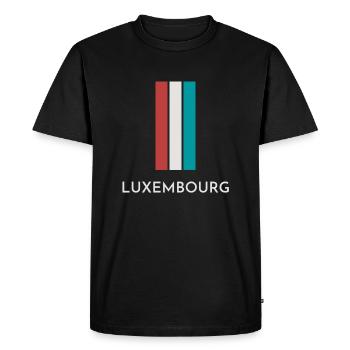 Drapeau du Luxembourg, fierté luxembourgeoise - T-shirt Premium bio Homme - noir - Devant - Nico (187cm)