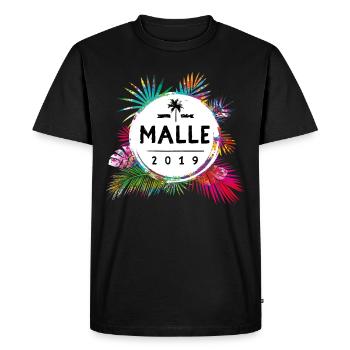 malle 2019 bunt - Männer Premium Bio T-Shirt - Schwarz - Vorne - Nico (187cm)
