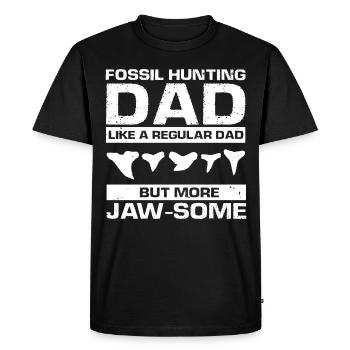 Un paléontologue conçoit un étudiant chasseur de fossiles - T-shirt Premium bio Homme - noir - Devant - Nico (187cm)