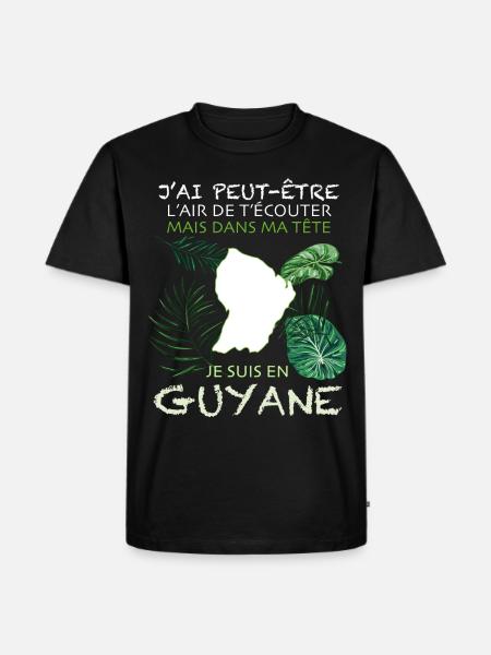 Message Guyane Idée Cadeau - T-shirt Premium bio Homme - noir