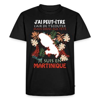 La Martinique Humour Tropical Et Passion - T-shirt Premium bio Homme - noir - Devant - Nico (187cm)