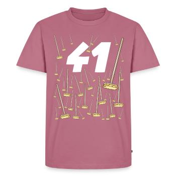 41 Besen Humor Geburtstag Mann oder Frau - Männer Premium Bio T-Shirt - Mauve - Vorne - Nico (187cm)
