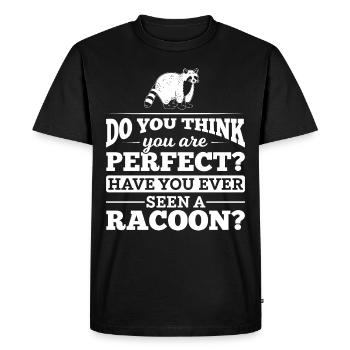 Cadeau d'animaux de raton laveur raton laveur - T-shirt Premium bio Homme - noir - Devant - Nico (187cm)