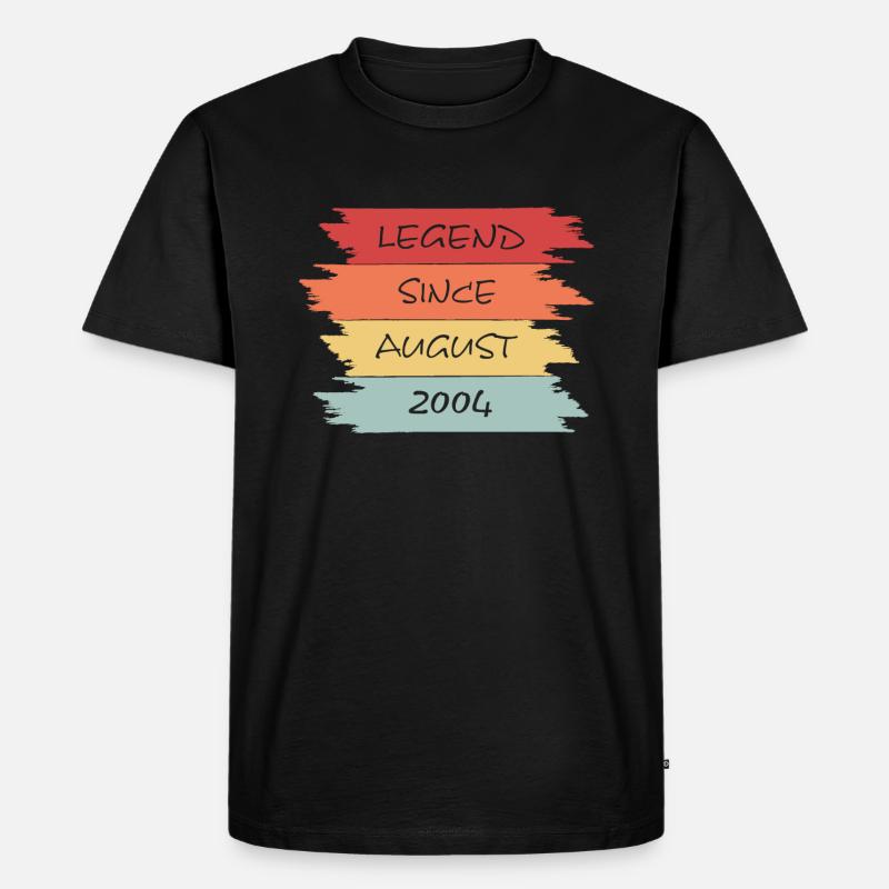 Legend Since August 2004 - Männer Premium Bio T-Shirt - Schwarz