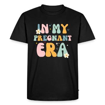 In My Pregnant Era / Funny Pregnancy Announcement - Men's Premium Organic T-Shirt - black - Front - Nico (187cm)