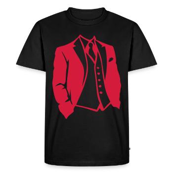 costume cravate 1 - T-shirt Premium bio Homme - noir - Devant - Nico (187cm)