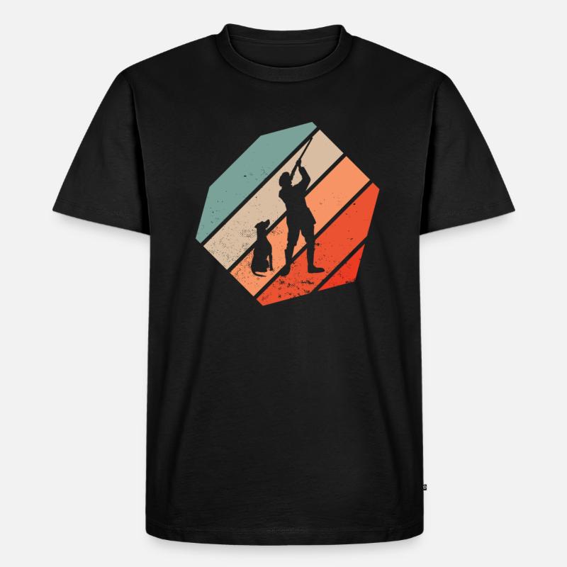 Jagdhund - Männer Premium Bio T-Shirt - Schwarz