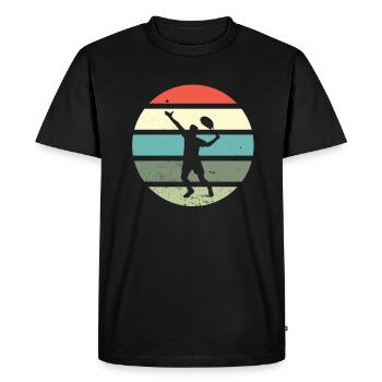 Tennis - Men's Premium Organic T-Shirt - black - Front - Nico (187cm)