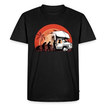 Motorhome Camper - Men's Premium Organic T-Shirt - black - Front - Nico (187cm)