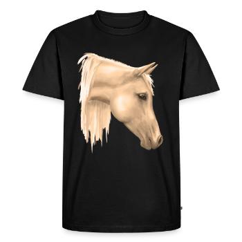 Motif de cheval - T-shirt Premium bio Homme - noir - Devant - Nico (187cm)