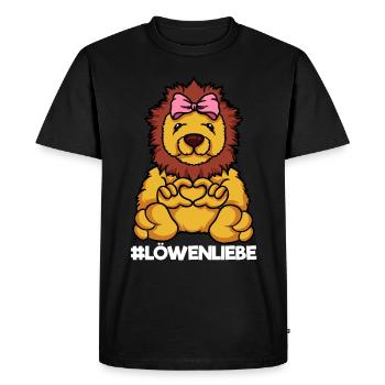 Lion Amour Lion Maman Lion Coeur - T-shirt Premium bio Homme - noir - Devant - Nico (187cm)