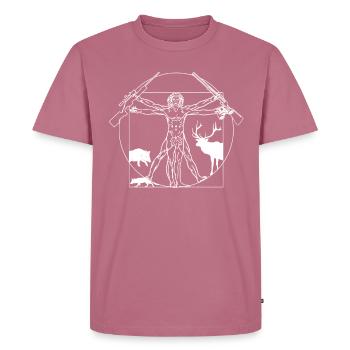 Hunt - Men's Premium Organic T-Shirt - mauve - Front - Nico (187cm)