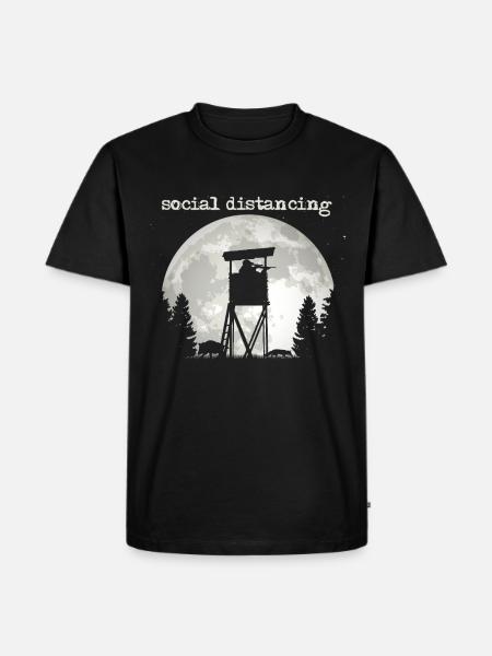 Geschenk für den Hochsitz Jäger - Männer Premium Bio T-Shirt - Schwarz