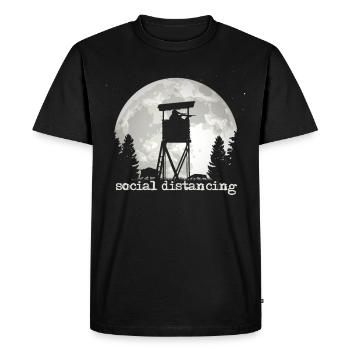 Hunter Corona dit Lonely - T-shirt Premium bio Homme - noir - Devant - Nico (187cm)