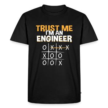 Faites-moi ingénieur Drôle Tic Tac Toe Engineering - T-shirt Premium bio Homme - noir - Devant - Nico (187cm)