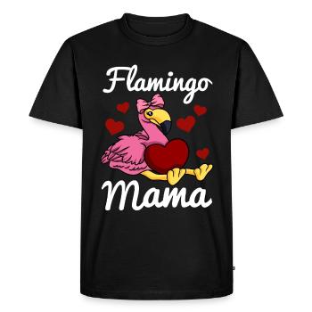 Flamingo Mama Heart Flamingo Love Flamingo Mama - T-shirt Premium bio Homme - noir - Devant - Nico (187cm)