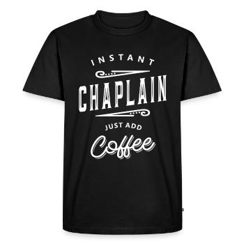 Aumônier Drôle Titre du poste Profession - T-shirt Premium bio Homme - noir - Devant - Nico (187cm)