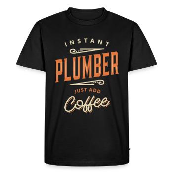 Plombier Drôle Titre du poste Profession Anniversaire - T-shirt Premium bio Homme - noir - Devant - Nico (187cm)