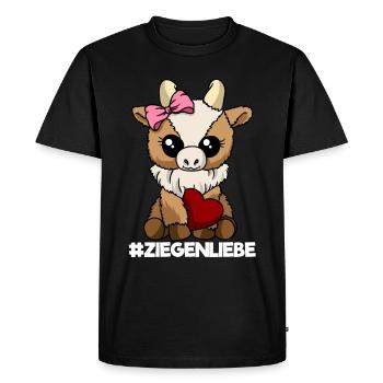 Goat Love Goat Mom Goat Mama Heart - Men's Premium Organic T-Shirt - black - Front - Nico (187cm)