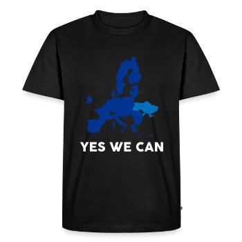 Yes We Can Ukraine Accession to EU - Men's Premium Organic T-Shirt - black - Front - Nico (187cm)