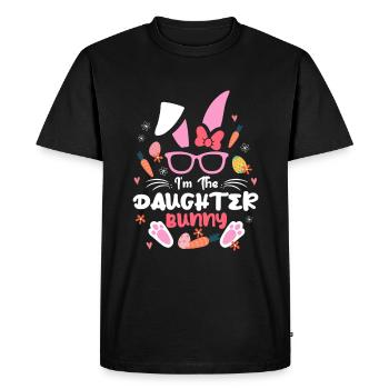Je suis la fille lapin Lapin Lapin Oreille avec lunettes de soleil - T-shirt Premium bio Homme - noir - Devant - Nico (187cm)