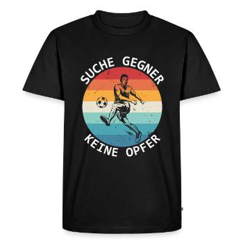 Search Opponents No Victims Football Players - Men's Premium Organic T-Shirt - black - Front - Nico (187cm)