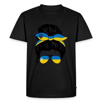 Ukraine Girl - Men's Premium Organic T-Shirt - black - Front - Nico (187cm)