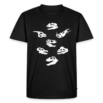 Bone Dino Skull Dinosaur - Men's Premium Organic T-Shirt - black - Front - Nico (187cm)