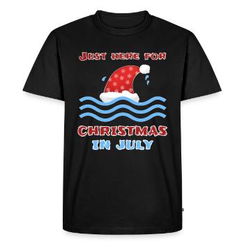 Christmas in July - Men's Premium Organic T-Shirt - black - Front - Nico (187cm)