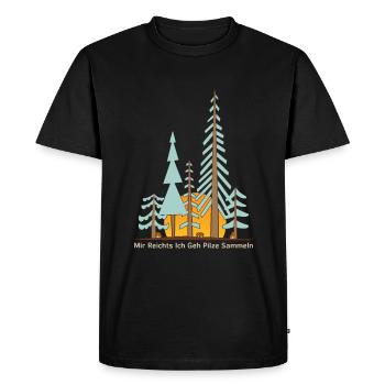 Assez pour moi je vais cueillir des champignons - T-shirt Premium bio Homme - noir - Devant - Nico (187cm)