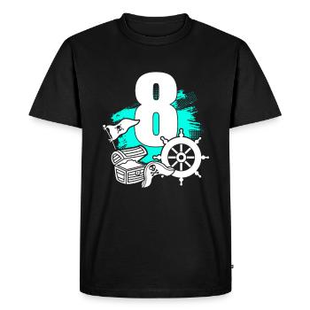 Pirate 8 ans - T-shirt Premium bio Homme - noir - Devant - Nico (187cm)