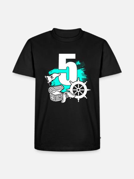 Pirate 5 years old - Men's Premium Organic T-Shirt - black
