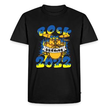 Rock For Ukraine 2022 Instrument de batterie - T-shirt Premium bio Homme - noir - Devant - Nico (187cm)