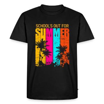 Les écoles sortent pour les vacances d’été Dernier jour d’école - T-shirt Premium bio Homme - noir - Devant - Nico (187cm)