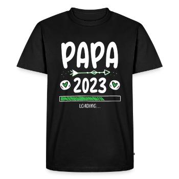Papa 2023 Loading - Men's Premium Organic T-Shirt - black - Front - Nico (187cm)