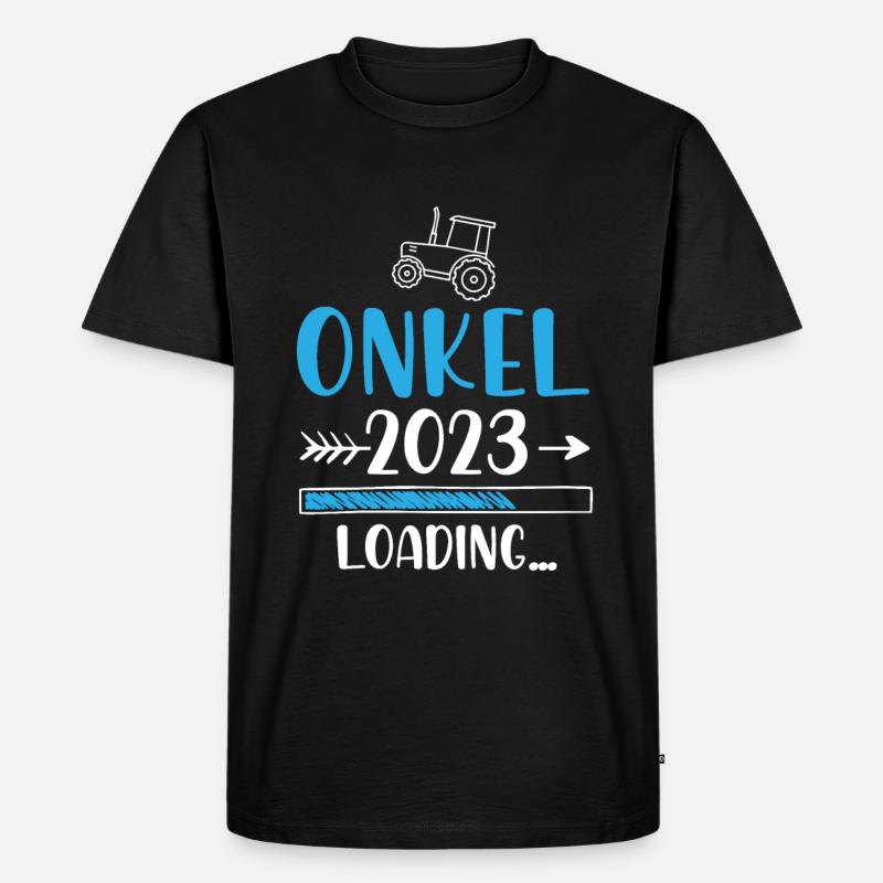 Onkel 2023 Loading - Männer Premium Bio T-Shirt - Schwarz