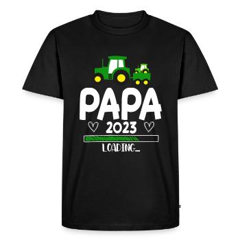 Papa 2023 Loading - Men's Premium Organic T-Shirt - black - Front - Nico (187cm)