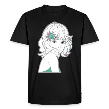 Manga Girl Anime - T-shirt Premium bio Homme - noir - Devant - Nico (187cm)
