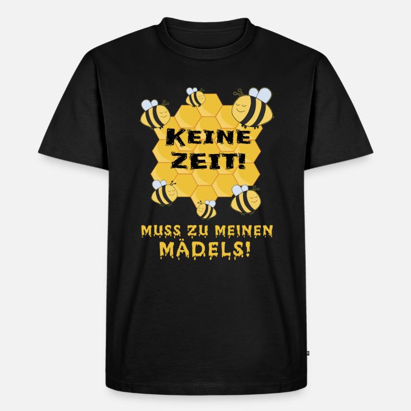 Imker Lustiger Spruch - Männer Premium Bio T-Shirt - Schwarz