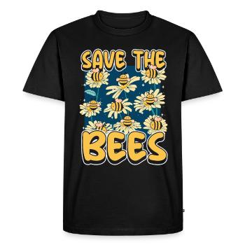 Save the Bees Beekeeper sweet bee and bees - Men's Premium Organic T-Shirt - black - Front - Nico (187cm)