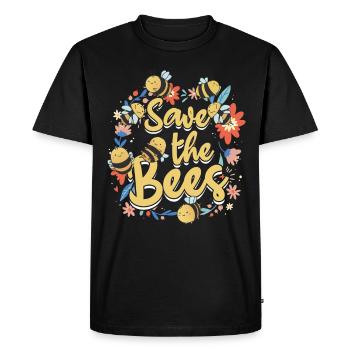Save the Bees Beekeeper sweet bee and bees - Men's Premium Organic T-Shirt - black - Front - Nico (187cm)