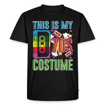 This is my 70s costume retro vintage hippy - Men's Premium Organic T-Shirt - black - Front - Nico (187cm)