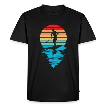 Stand Up Paddling Vintage - Men's Premium Organic T-Shirt - black - Front - Nico (187cm)