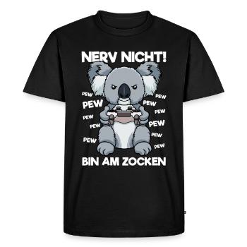 Nerve not am at gaming gaming koala - Men's Premium Organic T-Shirt - black - Front - Nico (187cm)