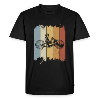 Vintage Handbike Tricycle Vélo Tricycle Handbike - T-shirt Premium bio Homme - noir - Devant - Nico (187cm)