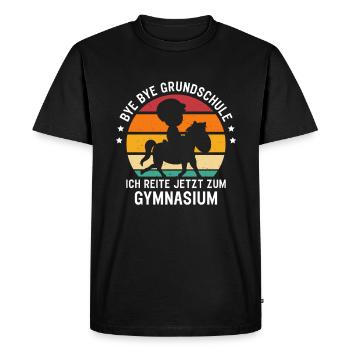 Bye Bye Elementary School Horse Girls Enrollment - Men's Premium Organic T-Shirt - black - Front - Nico (187cm)