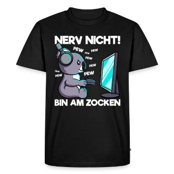 Nerve not am at gaming gaming koala - Men's Premium Organic T-Shirt - black - Front - Nico (187cm)