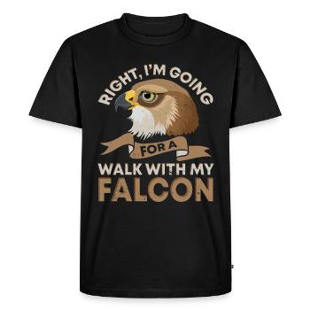 Bird of Prey drôle de fauconnier disant conception de chasse - T-shirt Premium bio Homme - noir - Devant - Nico (187cm)